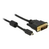 Delock Cable Micro HDMI D kištukas > DVI 24+1 kištukas 1 m