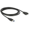 USB kabelis Delock USB-A - microUSB 3 m, juodas (83599)