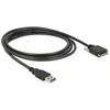 USB kabelis Delock USB-A - microUSB 3 m, juodas (83599)