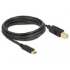 Kabelis USB Delock KABELIS USB-C(M)->B(M) 2.0 3M JUODA DELOCK