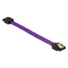 KABELIS SATA DATA III (6GB/S) F/F 10CM Z ZATRZASKAMI METALOWYMI Violetinis PREMIUM DELOCK