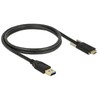 Delock 83718 - 1 m - USB A - USB C - USB 3.2 Gen 2 (3.1 Gen 2) - Male/Male - Juodas