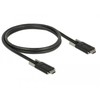 KABELIS USB-C M/M 3.1 GEN 2 ZE ŚRUBAMI 1M JUODA DELOCK
