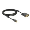 Delock kabelis mini Displayport 1.2 kištukas su varžtu > DVI kištukas aktyvus 2 m