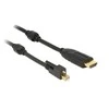 KABELIS DISPLAYPORT MINI(M) V1.2 ZE ŚRUBĄ->HDMI(M) 3M 4K AKTYWNY JUODA DELOCK