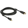 KABELIS DISPLAYPORT MINI(M) V1.2 ZE ŚRUBĄ->HDMI(M) 3M 4K AKTYWNY JUODA DELOCK