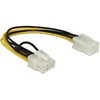 Delock maitinimo kabelis PCIE 6 kontaktų moteriškas > 8 kontaktų vyriškas PCIE
