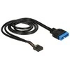 Delock Kabelis USB 2.0 Pin Header Buchse > USB 3.0 Pin Header Stecker 60 cm