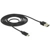 DELOCK Cable EASY-USB 2.0 Type-A male > EASY-USB 2.0 Type Micro-B male juodas 2 m