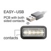KABELIS USB MICRO(M) KAMPINIS GÓRA/DÓŁ->USB-A(M) 2.0 3M EASY-USB JUODA DELOCK