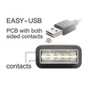 KABELIS USB MICRO(M) KAMPINIS GÓRA/DÓŁ->USB-A(M) 2.0 3M EASY-USB JUODA DELOCK