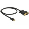 Delock 83987 - 0.5 m - Mini DisplayPort - DVI-D - Male - Male - Gold