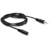 Delock Kabelis minijack plėtinys M/F 3Pin 3m juoda