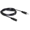 Delock Kabelis minijack plėtinys M/F 3Pin 3m juoda