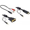 Delock Cable DVI - HDMI + Garsas vyriškas-vyras 2 m
