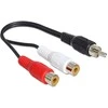 Adapteris AV Delock RCA (Cinch) - RCA (Cinch) x2 juoda (84493)