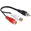 Adapteris AV Delock RCA (Cinch) - RCA (Cinch) x2 juoda (84493)