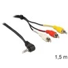Delock 3,5 mm kampinis į 3x RCA laidą