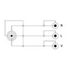 Kabelis Delock Jack 3,5 mm - RCA (Cinch) x3 1,5 m juoda (84504)