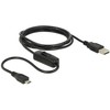USB kabelis Delock USB-A - mikroUSB 1,5 m juodasis (84803)