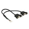 Sonstige KABELIS USB PIN HEADER(M) 8 PIN->2X USB-A(F) 2.0 25CM DO PANELU JUODA DELOCK