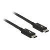 DELOCK laidas Thunderbolt 3 USB-C kištukas > USB-C vyriškas pasyvus 0,5 m 5 A 40 Gb/s juodas