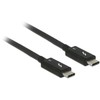 DELOCK laidas Thunderbolt 3 USB-C kištukas > USB-C vyriškas pasyvus 1,5 m 5 A 20 Gb/s juodas