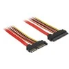 DeLock 84919 SATA kabelio 22 kontaktų kištukas / SATA 22 kontaktų lizdas 30 cm