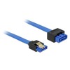 DELOCK ilgintuvas SATA 6 Gb/s lizdas tiesus > SATA kištukas tiesus 50cm mėlynas skląsčio tipas