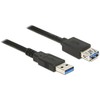 DELOCK ilgintuvas USB 3.0 tipo A kištukinis > USB 3.0 Type-A moteriškas 1.0 m juodas