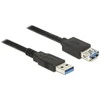 DELOCK ilgintuvas USB 3.0 Type-A male > USB 3.0 Type-A Mother 1,5 m juodas