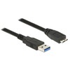 DELOCK Cable USB 3.0 Type-A male > USB 3.0 Type Micro-B male 1,5 m juodas