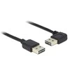 DELOCK kabelis EASY-USB 2.0 A tipo kištukas > EASY-USB 2.0 Type-A vyriškas kampas į kairę / dešinę 0,5 m