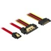 Delock SATA 6 Gb/s, 7 kontaktų moteriškas + 15 kontaktų maitinimo SATA vyriškas - 22 kontaktų SATA (85228)