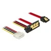 Delock Kabelis SATA 6 Gb/s 7 Pin Buchse + Molex Power 4 Pin Stecker > SATA 22 Pin