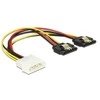 Delock Molex - SATA x2, 0.2m, Multicolor (85237)
