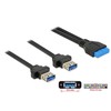 Delock Kabelis USB 3.0 Pfostenbuchse 2,00mm 19 Pin 2 x USB 3.0
