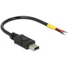 Delock kabelis USB 2.0 Mini-B kištukas > 2x atviri kabelio galai galia 10 cm Raspberry