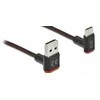 KABELIS USB-C(M)->USB-A(M) 2.0 2M KAMPINIS GORA JUODA DELOCK