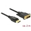 Delock kabelis Displayport 1.2 male > DVI 24+1 male 2 m juodas