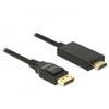 DELOCK Cable Displayport 1.2 male > High Speed HDMI-A pasyvus 4K 1 m juodas