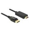 DELOCK Cable Displayport 1.2 male > High Speed HDMI-A vyriškas pasyvus 4K 3 m juodas
