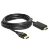 DELOCK Cable Displayport 1.2 male more High Speed HDMI-A vyriškas pasyvus 4K 5 m juodas