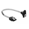 Delock SATA 6 Gb/s Kabelis gerade auf unten gewinkelt 20 cm transparent