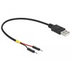 Delock A tipo USB maitinimo kabelis iki 2 x kištuko vieno maitinimo 20 cm