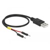 Kabelis USB Delock USB-A - 2x1-pin 0.3 m Juodas (85402)
