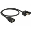 Delock Kabelis USB 2.0 A Buchse > USB 2.0 A Buchse zum Einbau 0,5 m