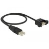 Delock kabelis USB 2.0 A kištukas > USB 2.0 A kištukas, skirtas montuoti 0,5 m