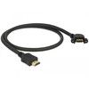 Delock Kabelis HDMI A Stecker > HDMI A Buchse zum Einbau 110° 4K 30 Hz 0,5 m