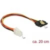 Delock SATA 15- pin - 4- pin, 0,2 m, Oranžinė (85519)